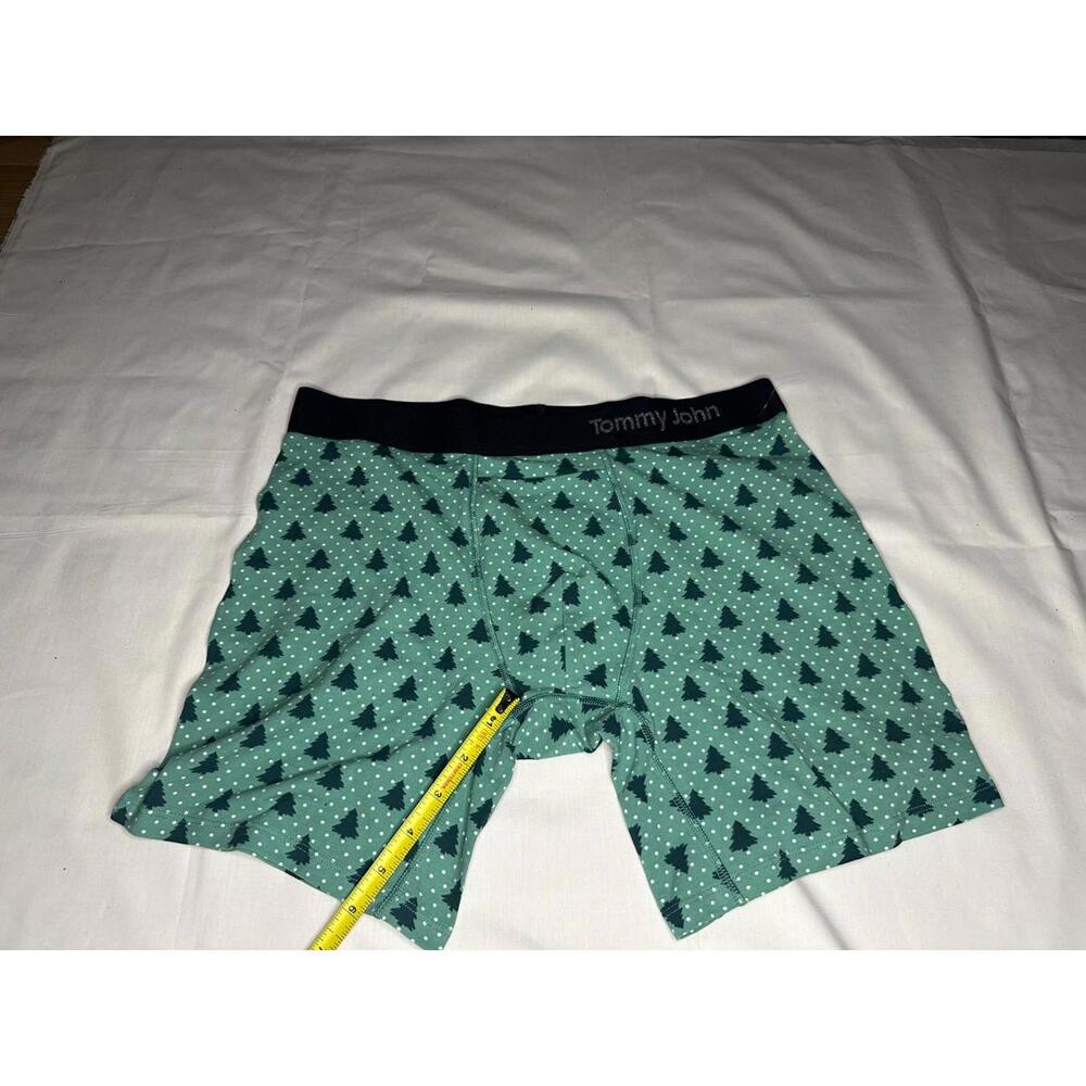 Tommy John Cool Cotton Boxer Brief Christmas trees  L 6"
